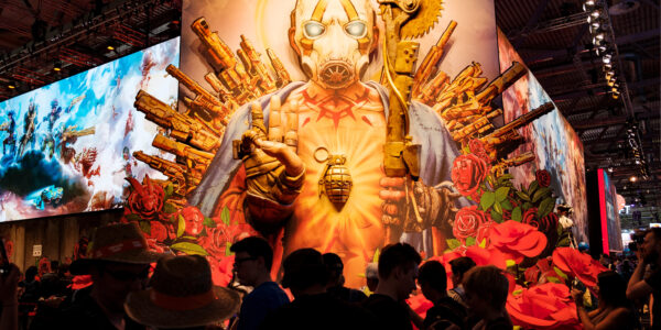 a statue of Psycho from the Borderlands franchise in a real-life event to showcase the new release of Borderlands 4